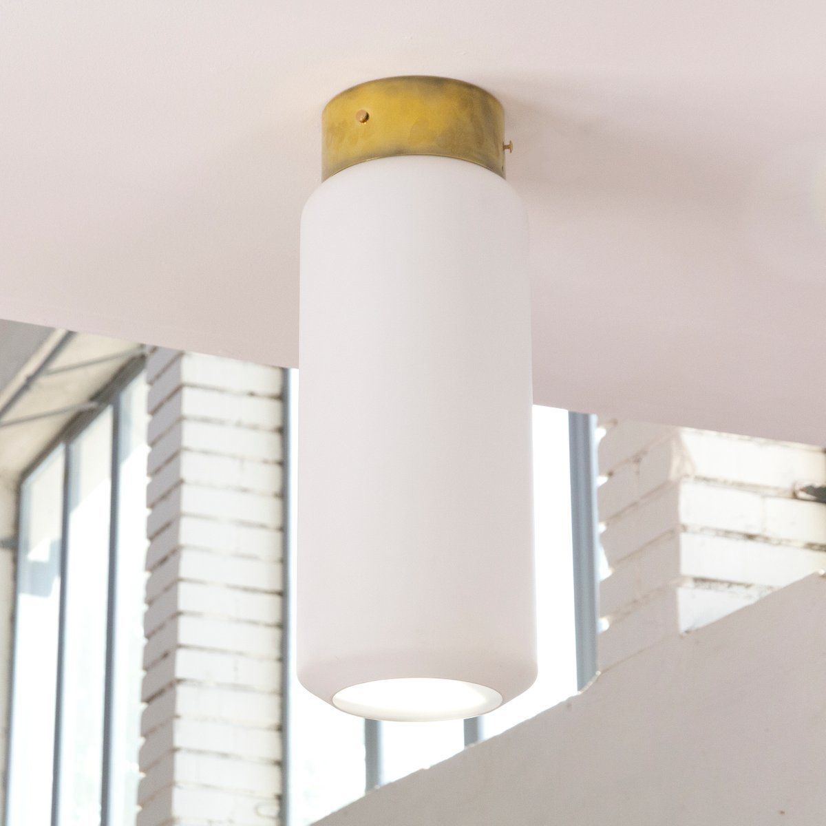 Vintage Murano Glass & Brass Lamp By Azucena Bin For Luigi Hunting Dominioni photo furniture