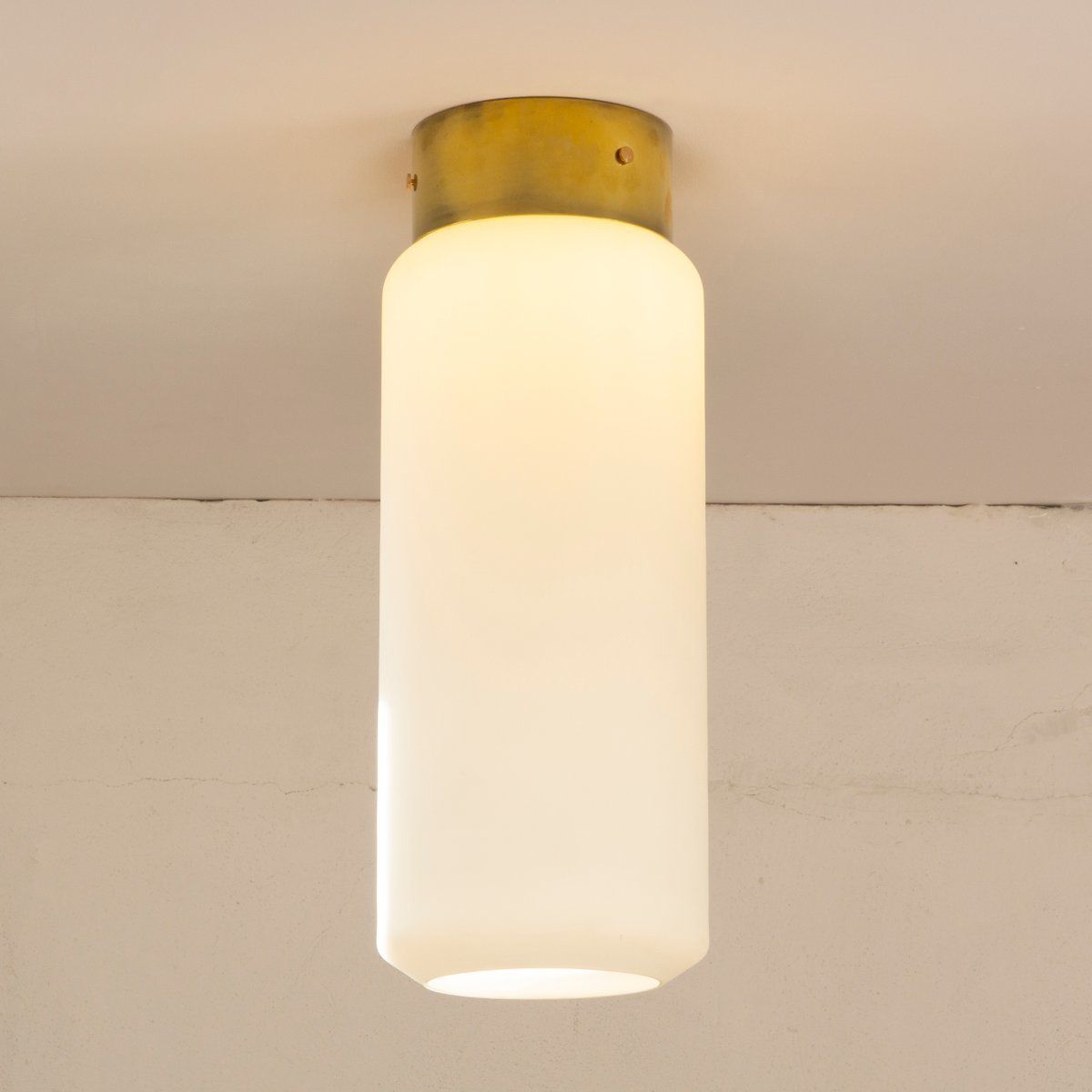 Vintage Murano Glass & Brass Lamp By Azucena Bin For Luigi Hunting Dominioni photo for sale