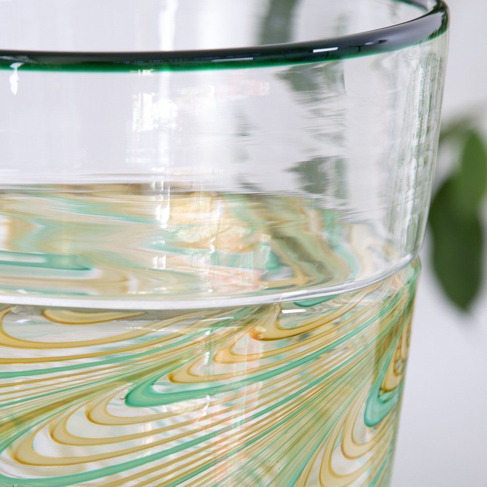 photo for sale Phoenician Vase In Murano Glass With Polychrome Filigree And Crystal By Archimede Seguso