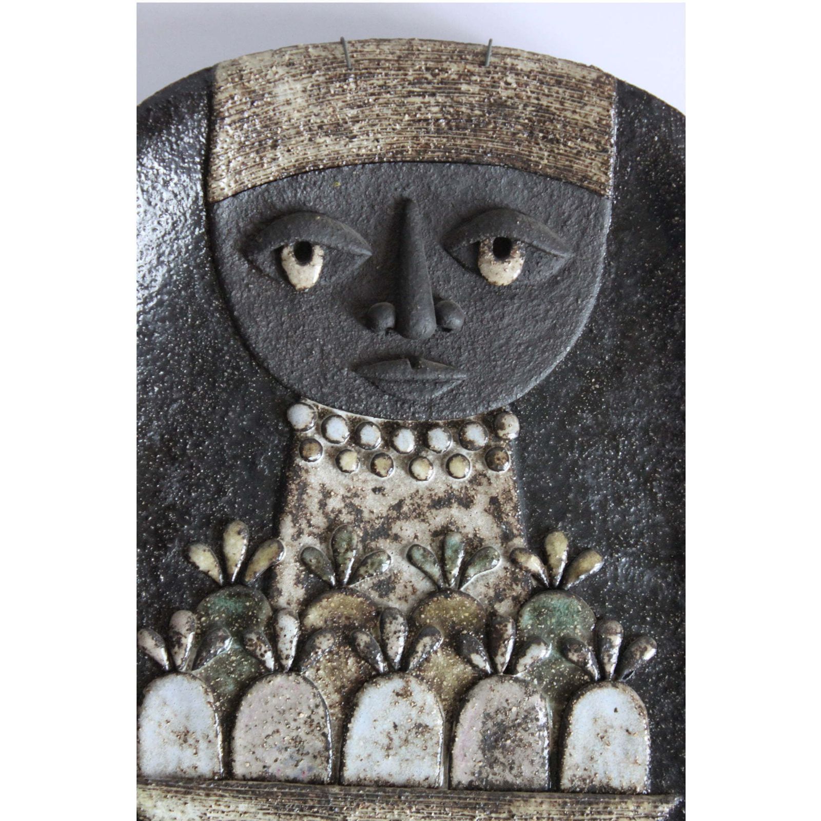 Ceramic Nun Plate By Marie Henriette Bataille For Atelier Dour, Belgium, 1970s photo furniture
