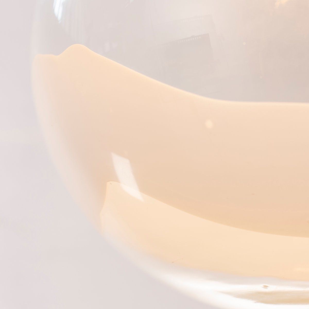 photo furniture Suspension Lamp With Sphere And Decoration In White Glass, Italy