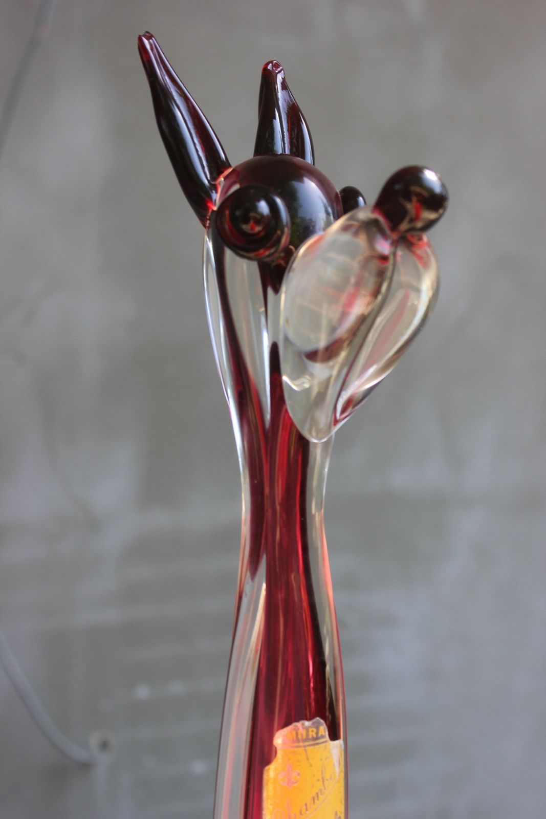 Rare Murano Glass Dog Sculpture Fratelli Toso Italian Art Glass Figurine Collect Murano Statue