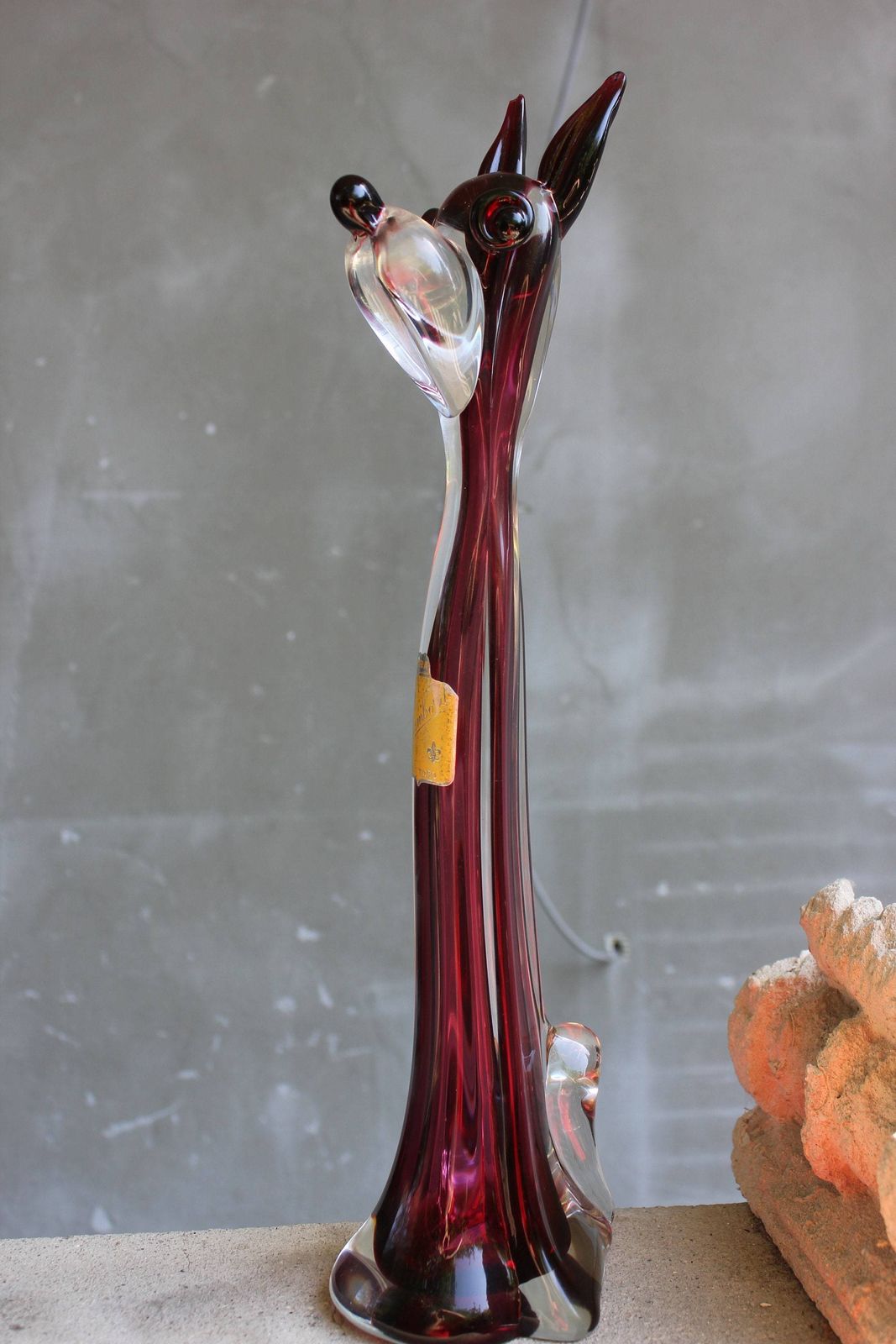 Rare Murano Glass Dog Sculpture Fratelli Toso Italian Art Glass Figurine Collect Murano Statue photo furniture