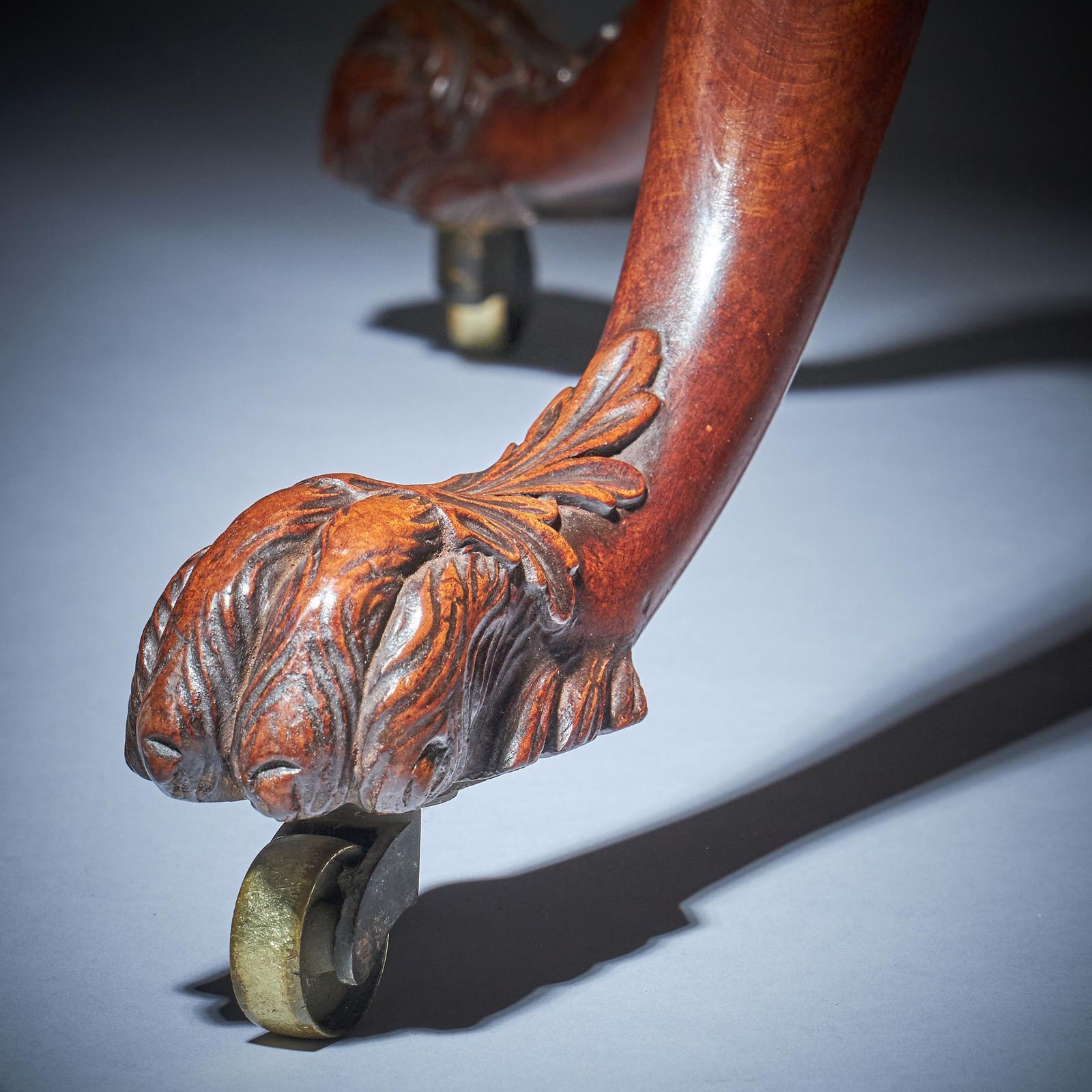 8995.0 Rare 18th Century George III Mahogany Irish Wolf Foot Tripod Table, Circa 1760 photo