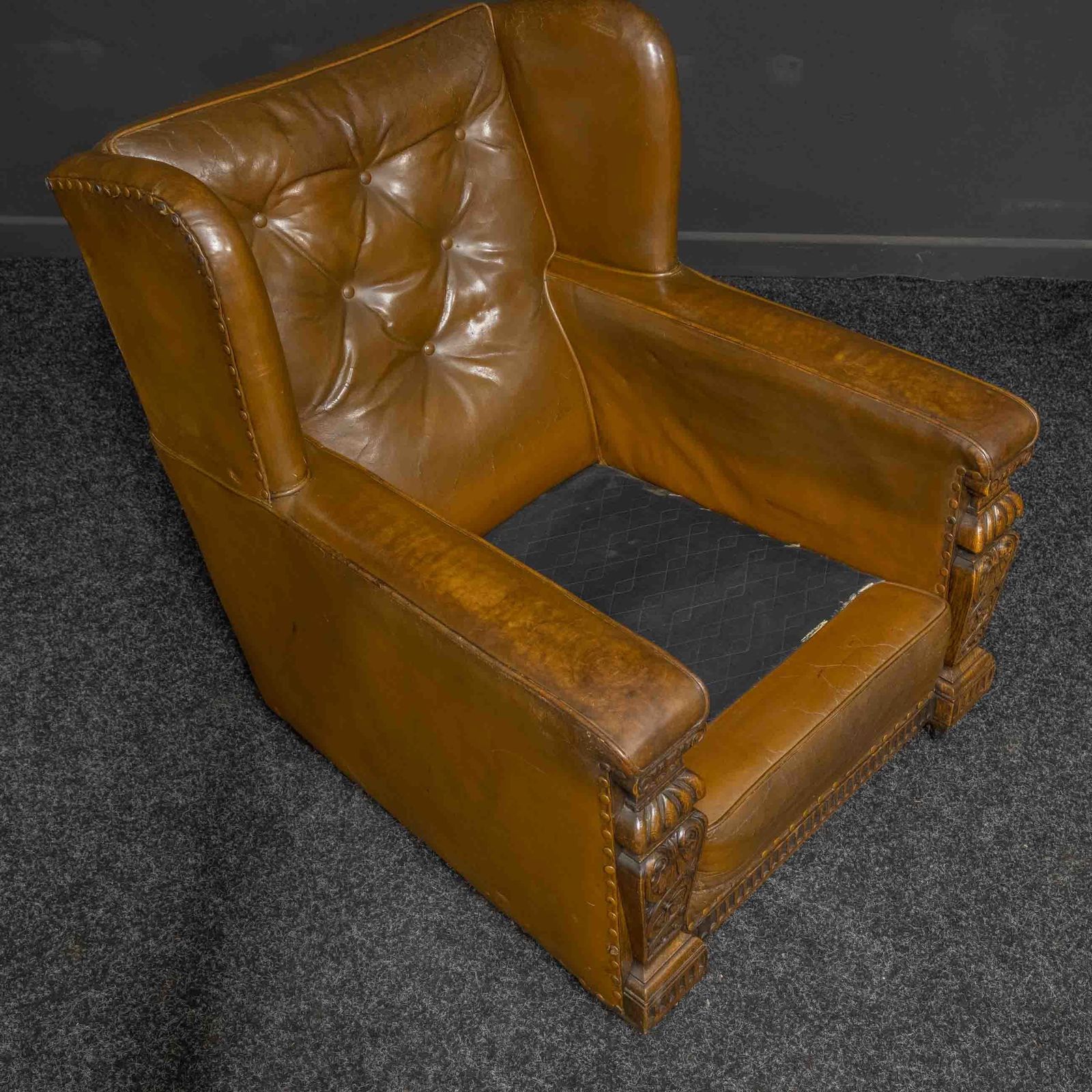 Ladies And Gents Pair Of Early 20th Century Leather Armchairs photo 1750.0