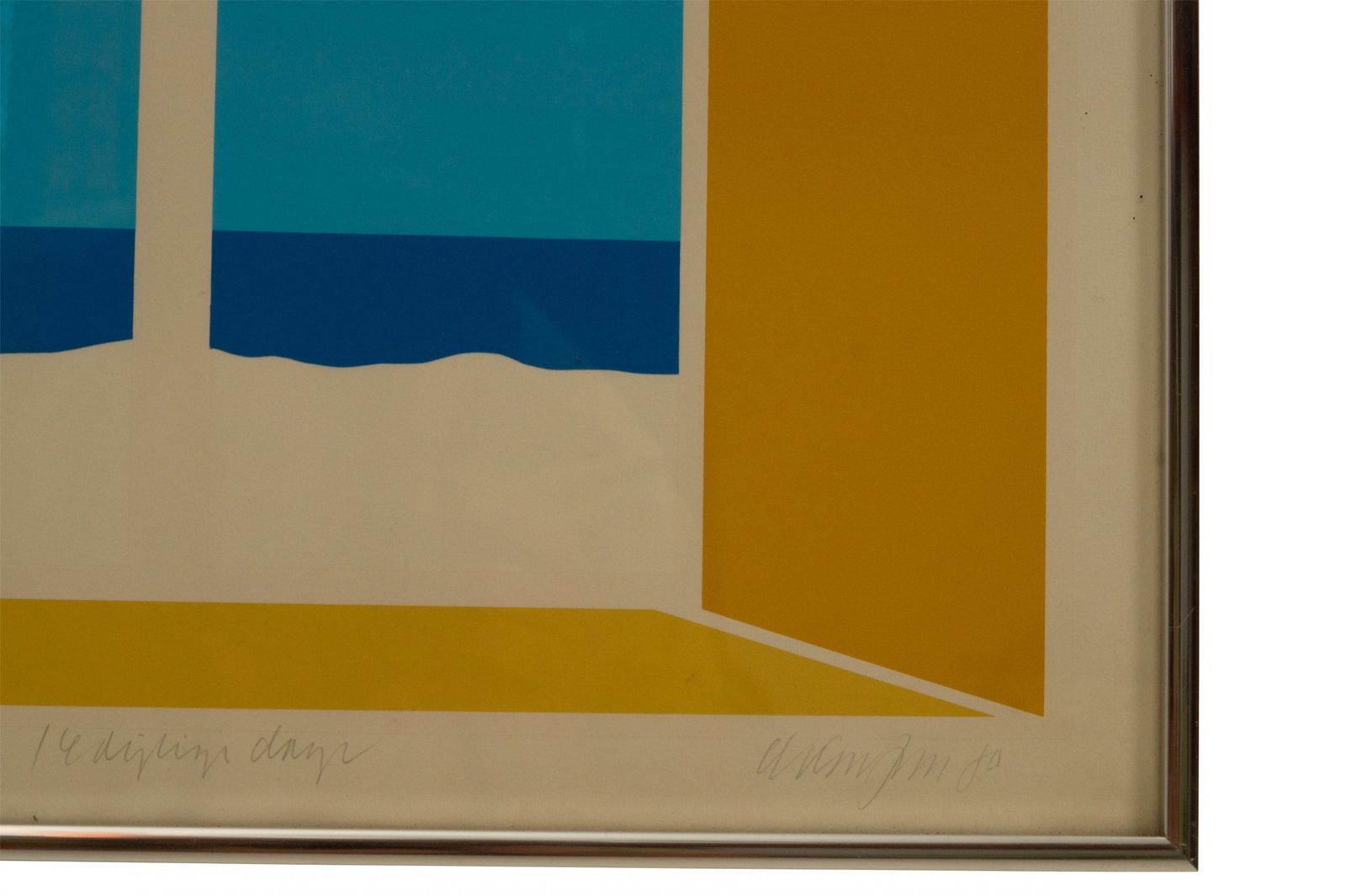 Lithograph Ole Kortzau, 1970s Copenhagen photo Art
