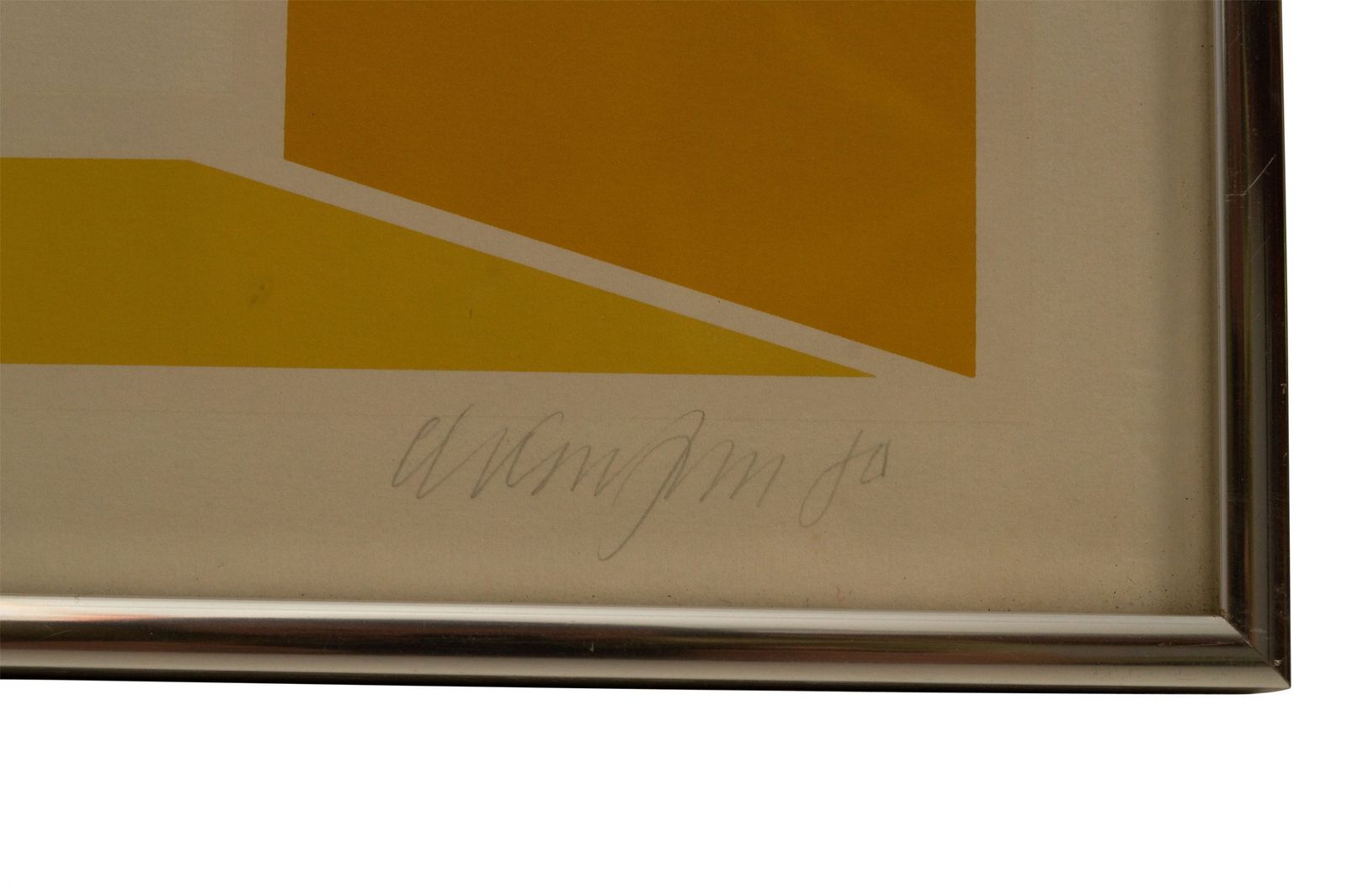 Lithograph Ole Kortzau, 1970s Copenhagen photo vinterior