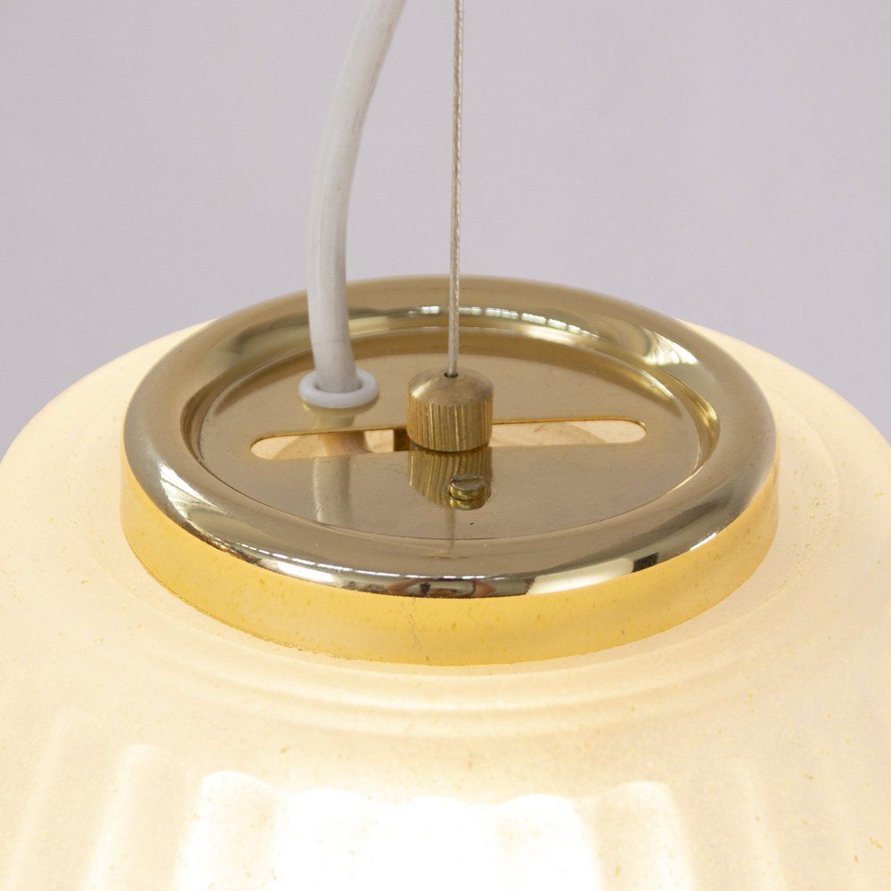 Suspension Lamp In White And Gold Murano Glass Italy 1980s photo buy