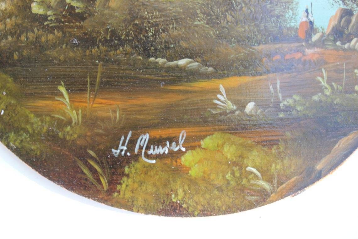 Two Original Muriel Halstead Landscape Oil Paintings Signed By Artist In Rich Ornate Frames Wall Hanging photo 334.0
