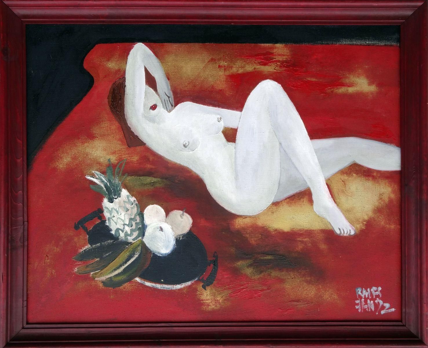 Ralfs Jansons On The Red. 1992. Oil On Canvas photo furniture