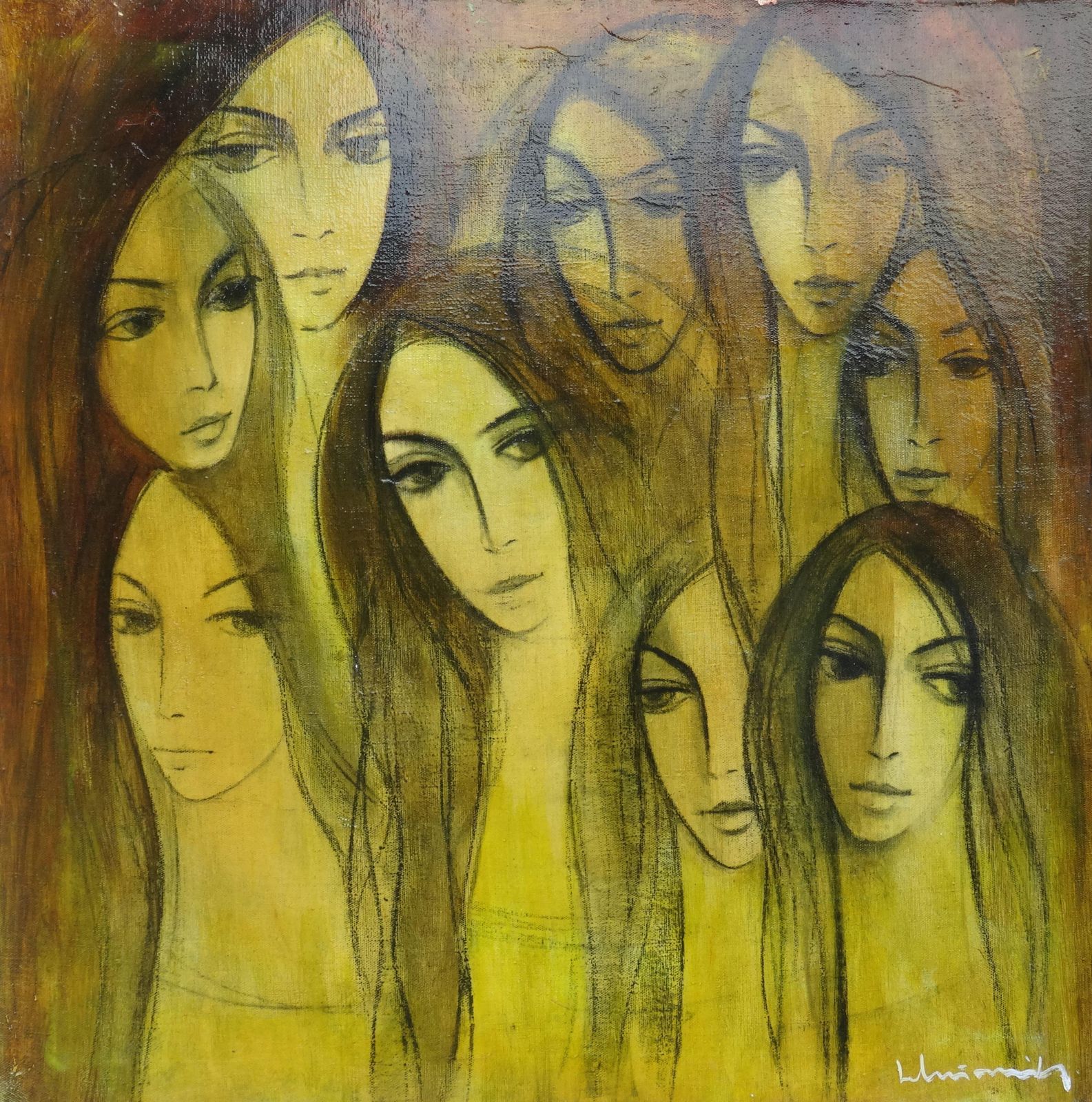 Laimdots Murnieks Woman. 1976. Oil On Canvas photo furniture