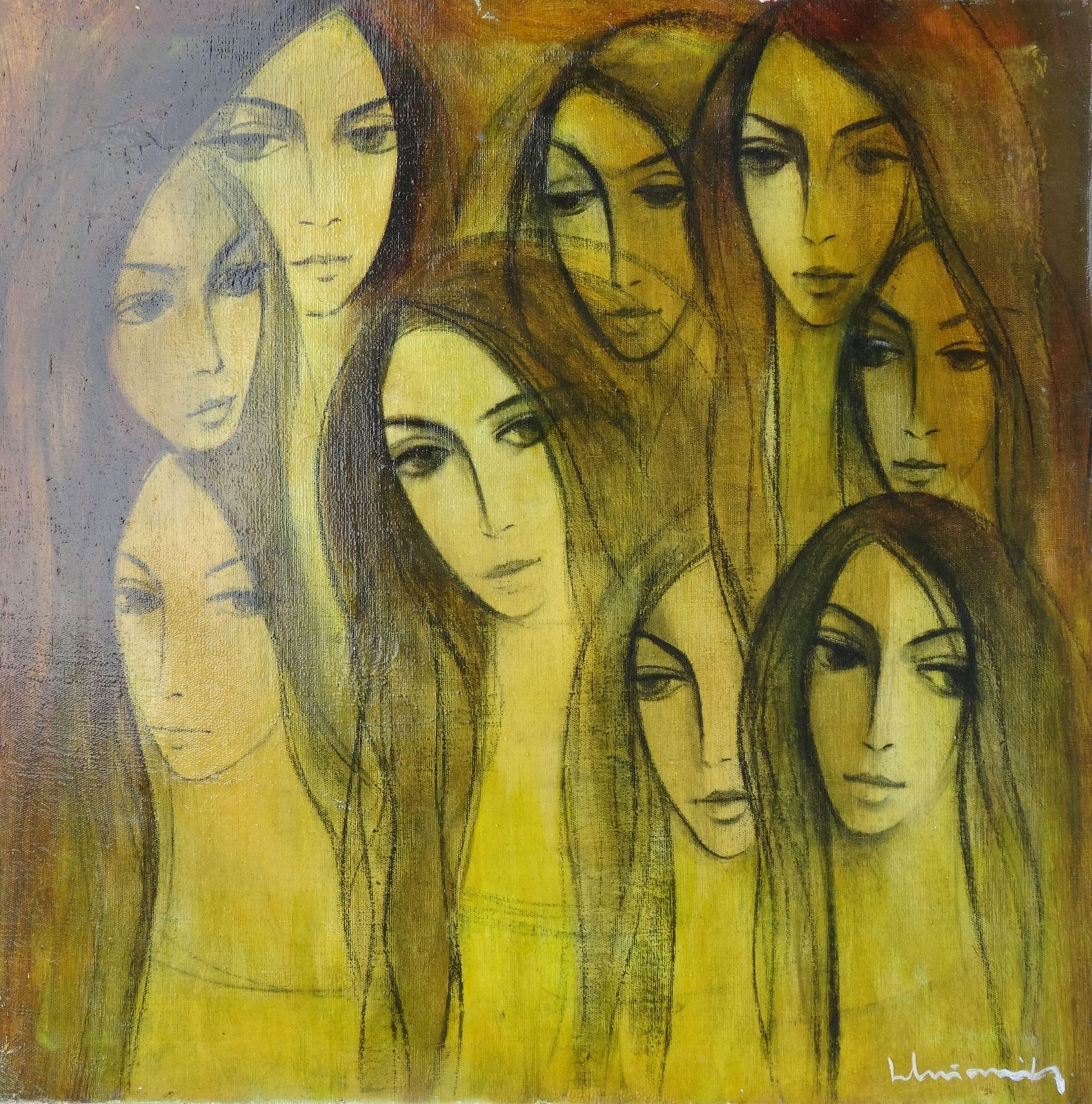 Laimdots Murnieks Woman. 1976. Oil On Canvas photo for sale