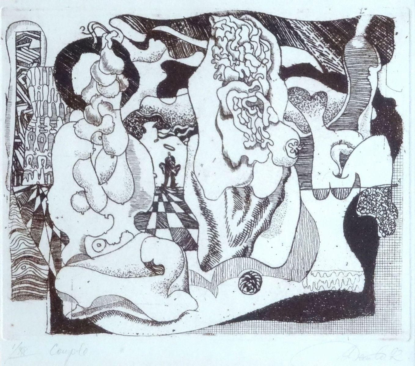 Aleksandrs Dembo Couple. I/XX. 1992. Paper, Etching