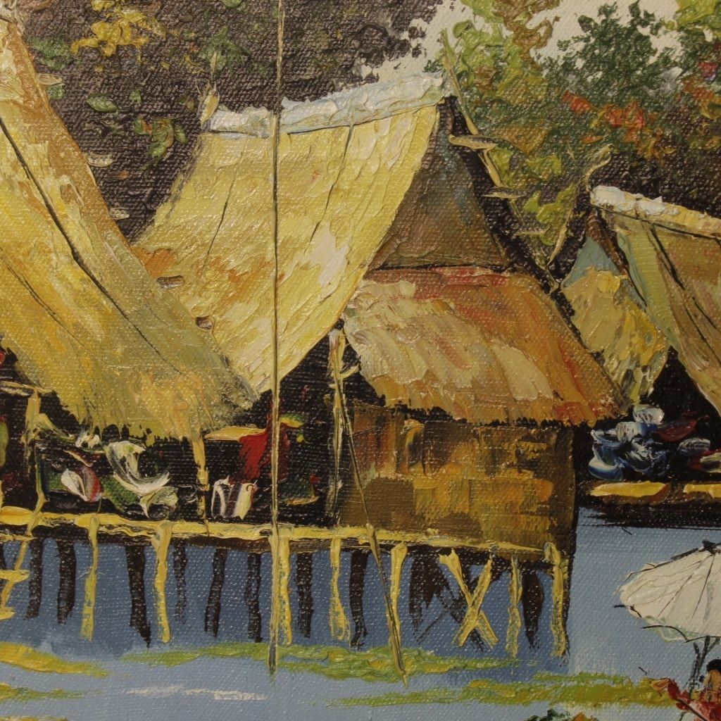 Art French Oriental Landscape Painting Oil On Canvas photo