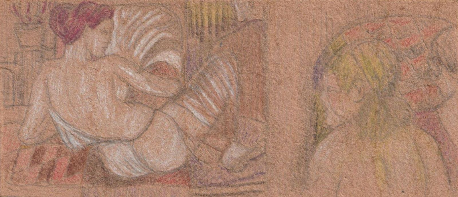 Adolfs Zardins Heter Golosh's Venus 1958, Cardboard, Mixed Media