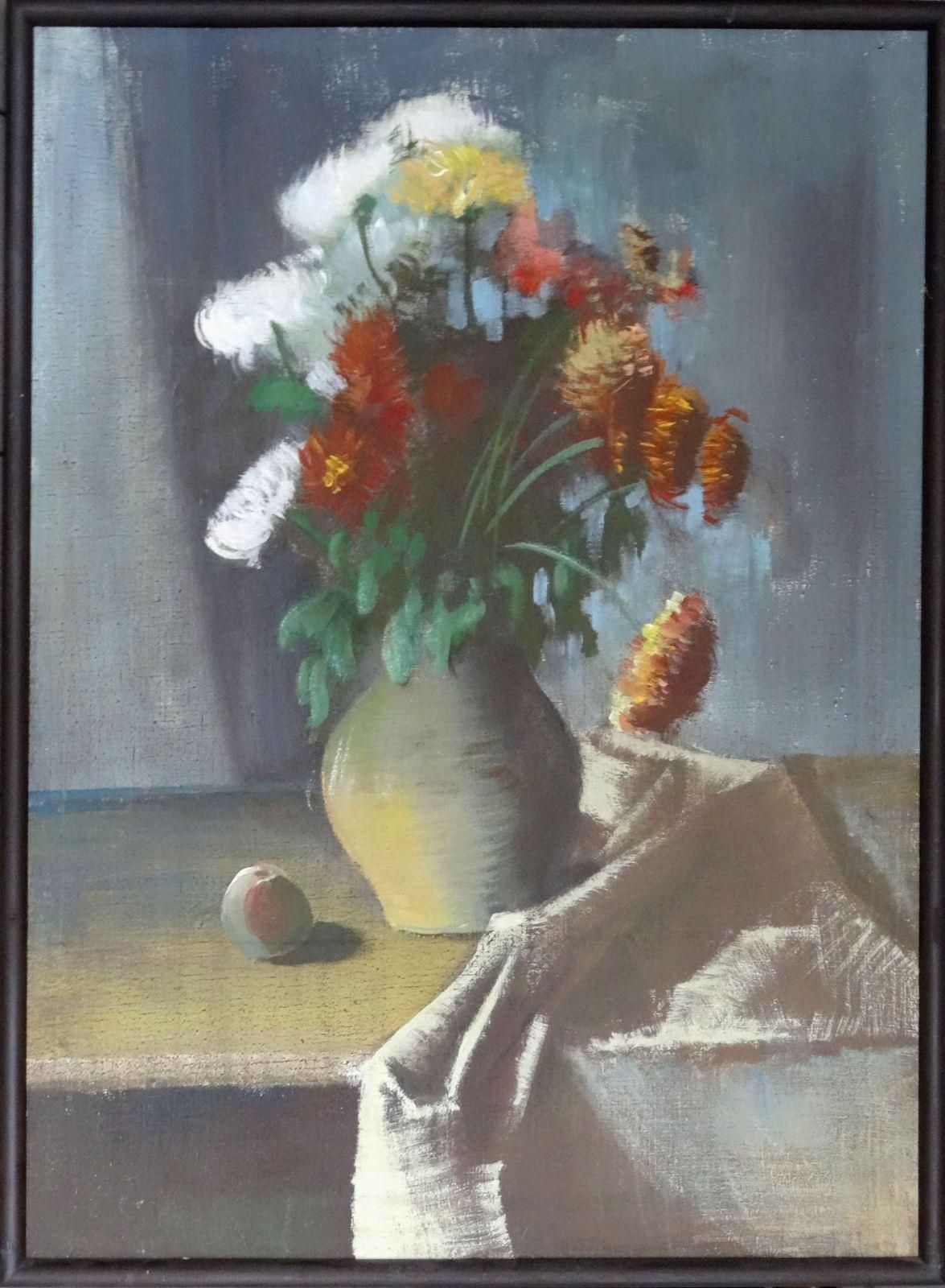 Guntis Strupulis Still Life With Flowers. Oil On Canvas photo furniture