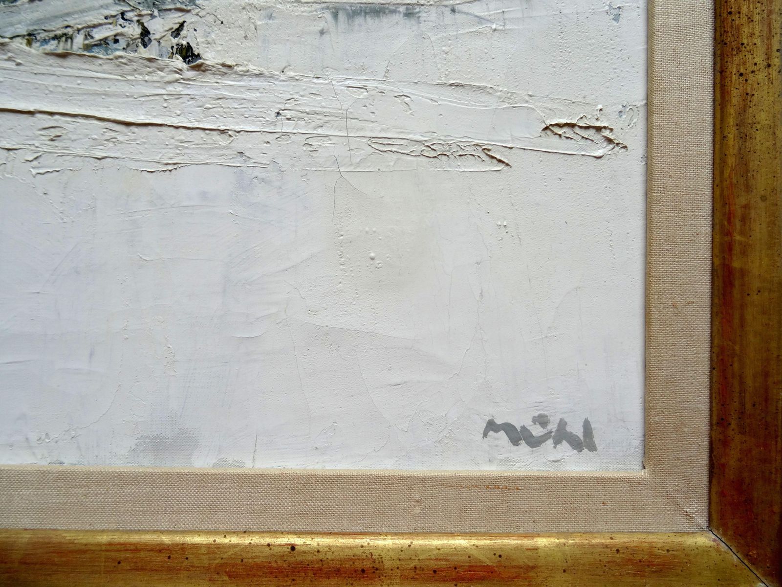 Paris Banks Of The Seine 1961 Oil On Canvas photo for sale