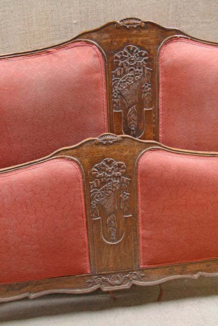 Louis XV Carved Double Bed, 1800s photo furniture