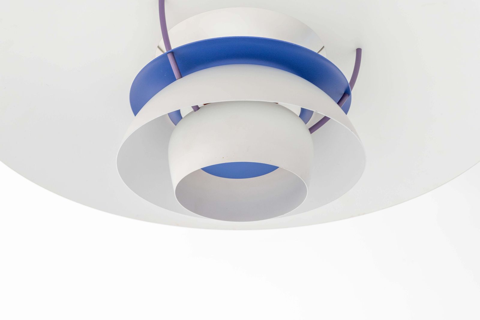 Ph5 Pendant By Poul Henningsen For Louis Poulsen In Blue And Grey, Denmark photo Lighting