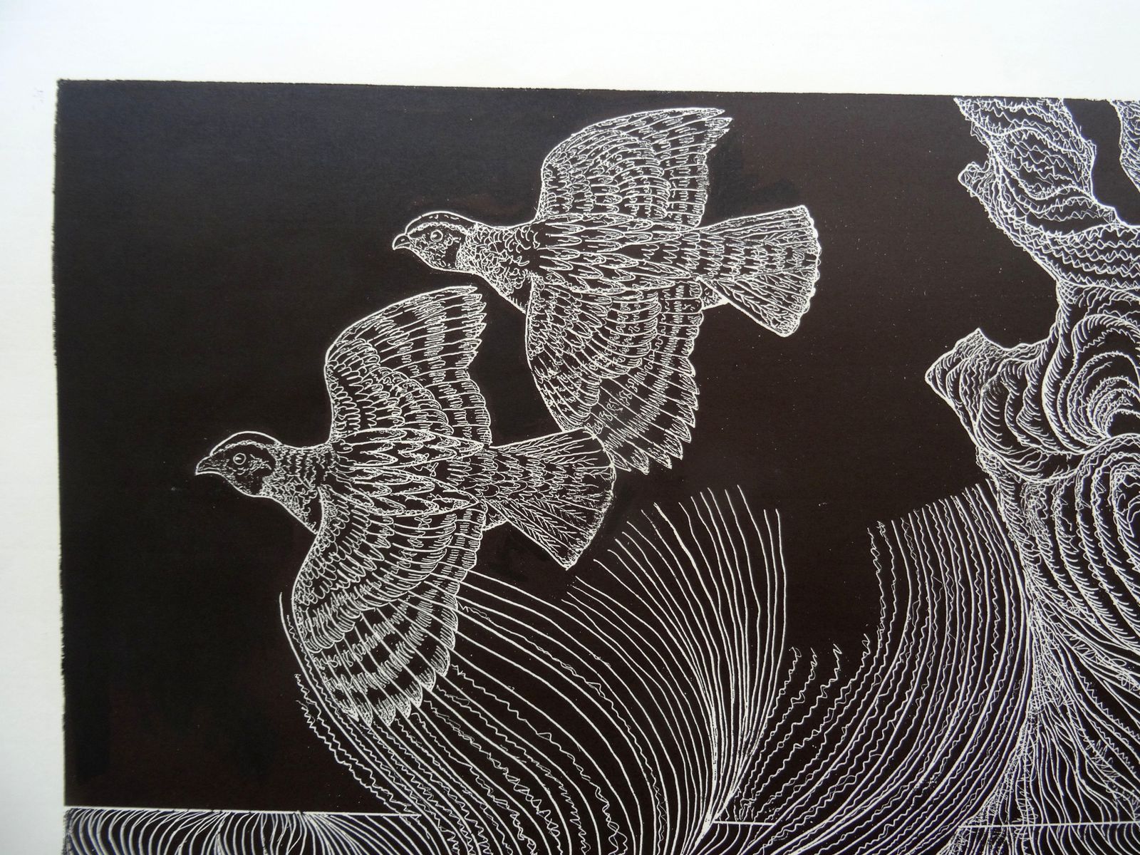 Dainis Rozkalns Rye Spring. 1980, Paper, Linocut, Print photo for sale