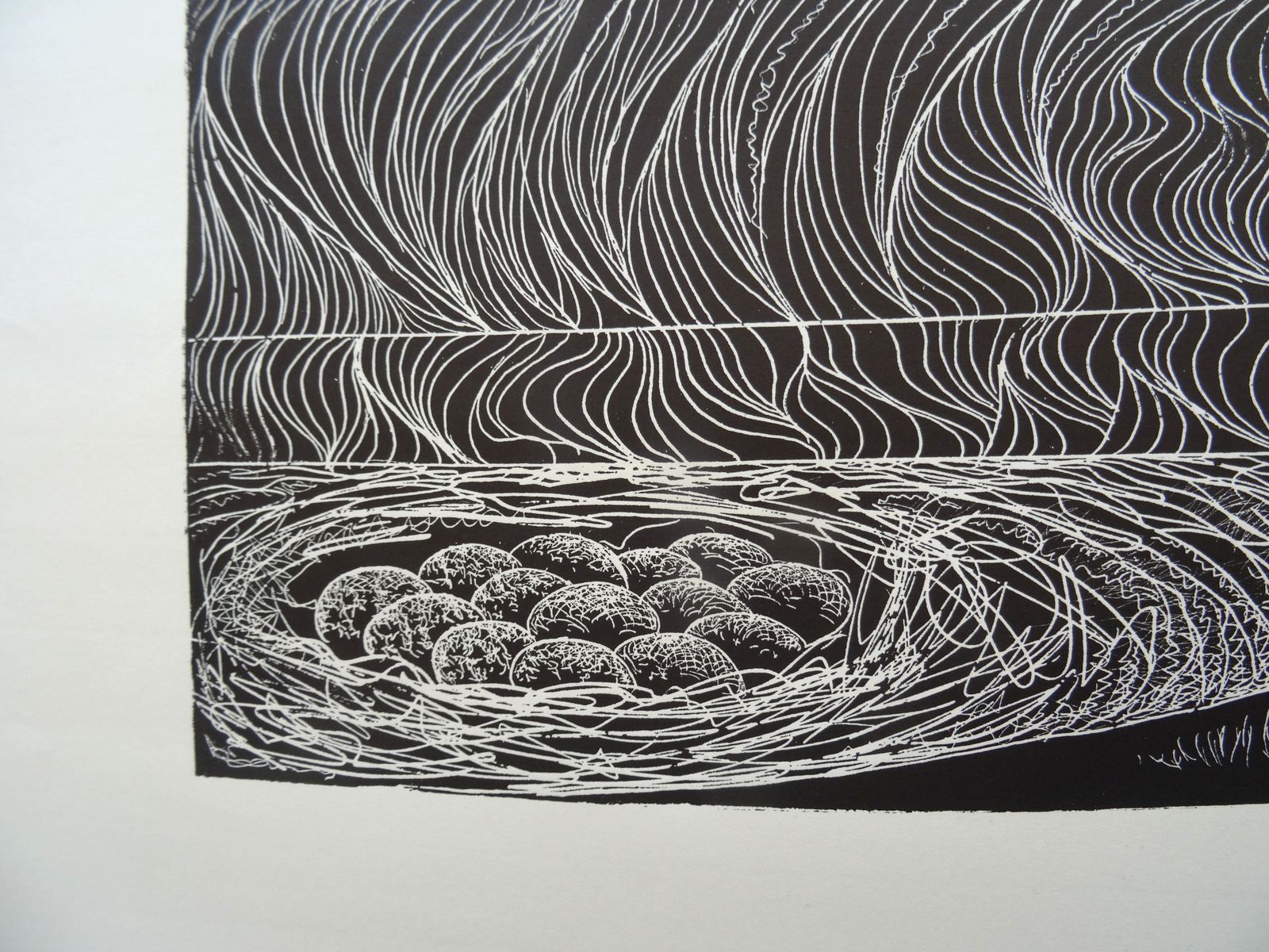 Dainis Rozkalns Rye Spring. 1980, Paper, Linocut, Print photo Art