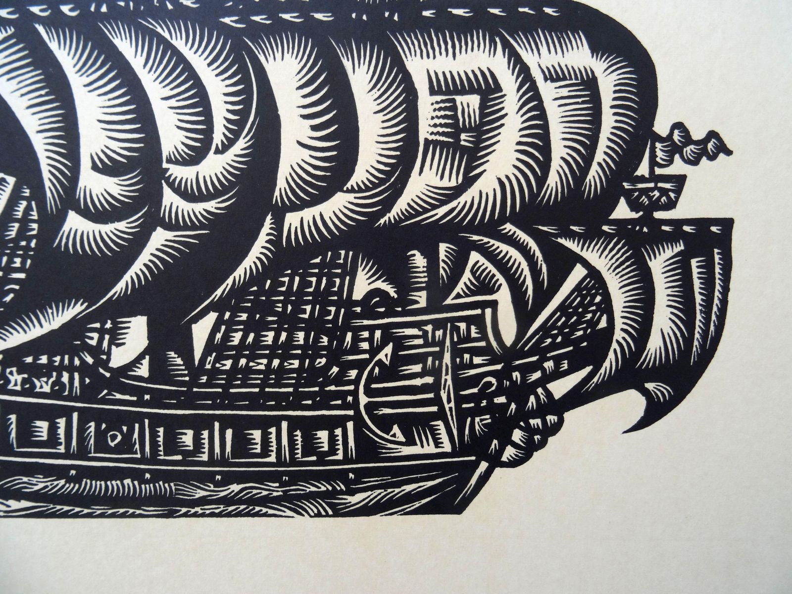 Dainis Rozkalns Swans. 1976., Paper, Linocut photo vinterior