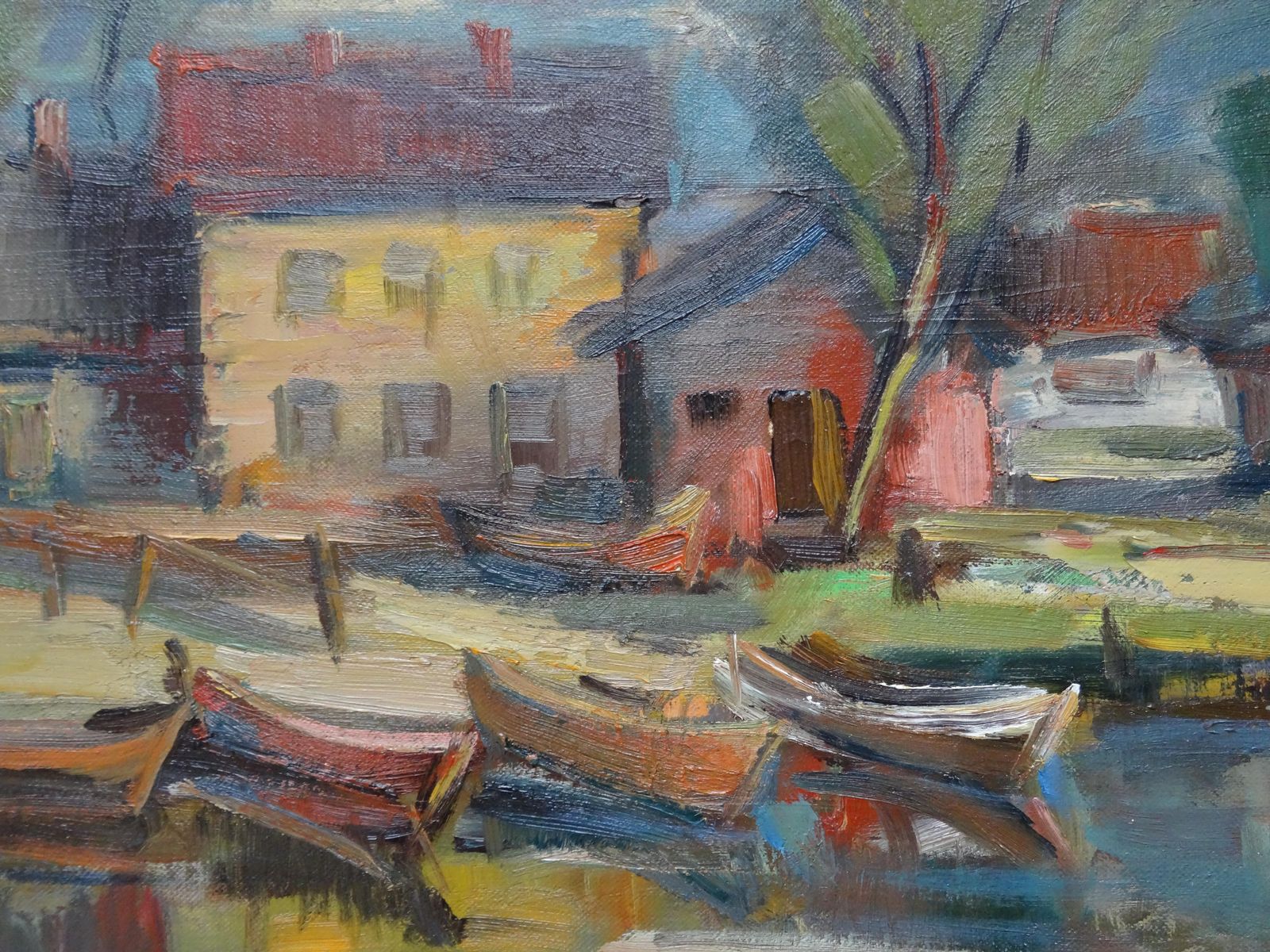 Janis Rudolfs Zuntaks By The River. Canvas, Cardboard, Oil photo vinterior