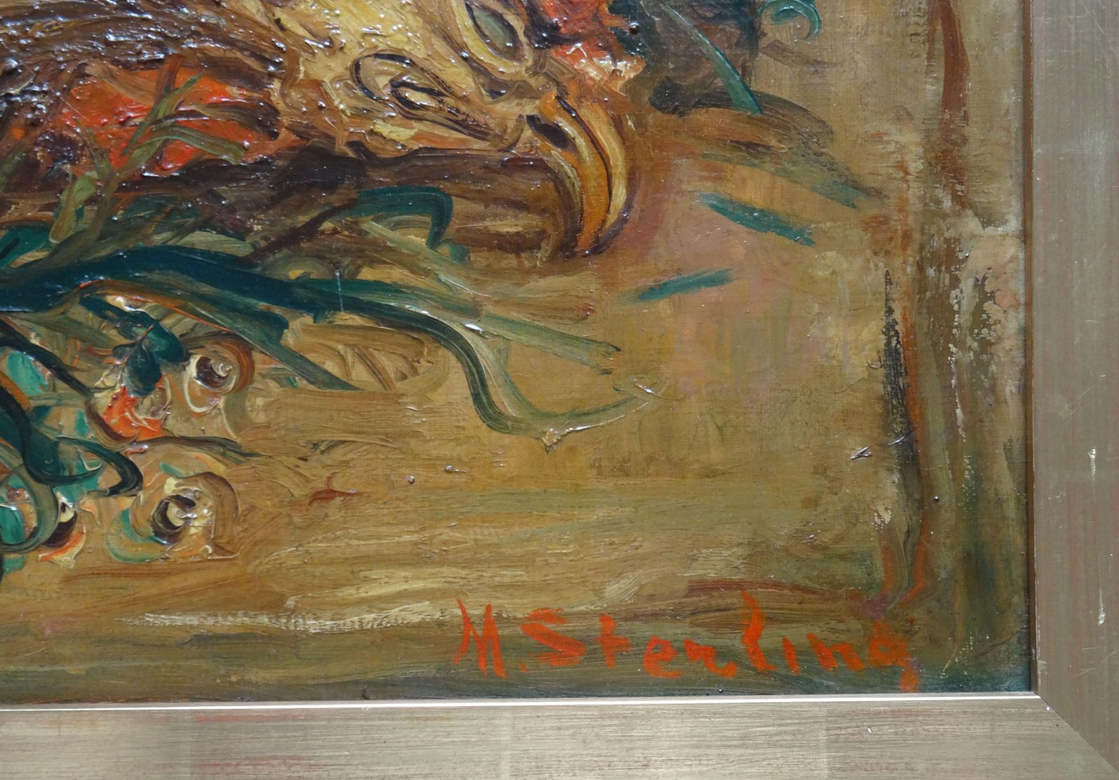Marc Sterling Still Life With Chicken. Oil On Canvas photo for sale