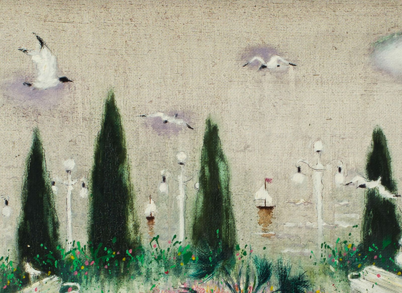 Tatyana Palchuk The Flowers Bed. 1998. Oil On Linen photo for sale