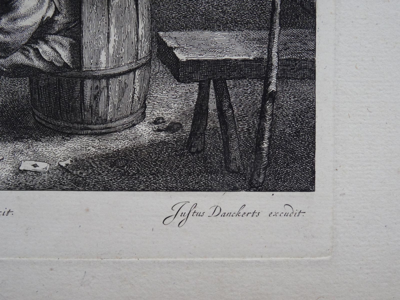 Adriaen Van Ostade In A Tavern. Paper, Engraving photo for sale