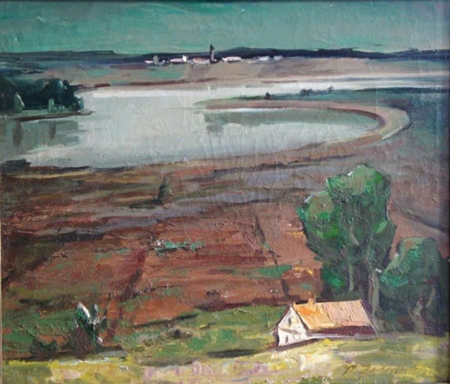 River 1979 Oil On Canvas, Late 20th Century