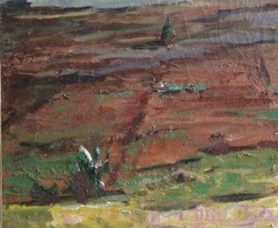 River 1979 Oil On Canvas, Late 20th Century photo furniture