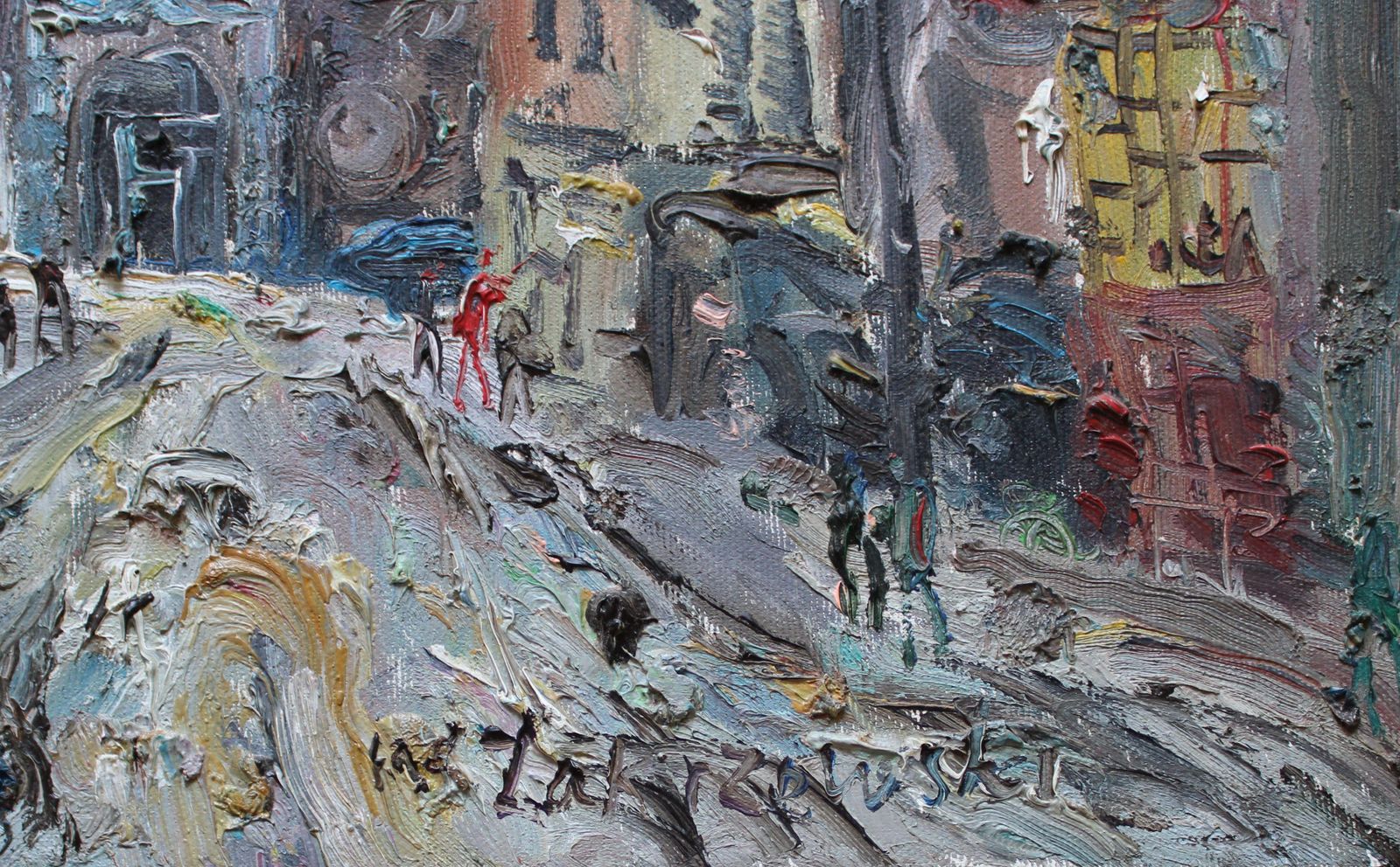 Zakrzewski Wlodzimierz Paris, Montmartre, Rue Lepic. 1965, Oil On Canvas photo furniture
