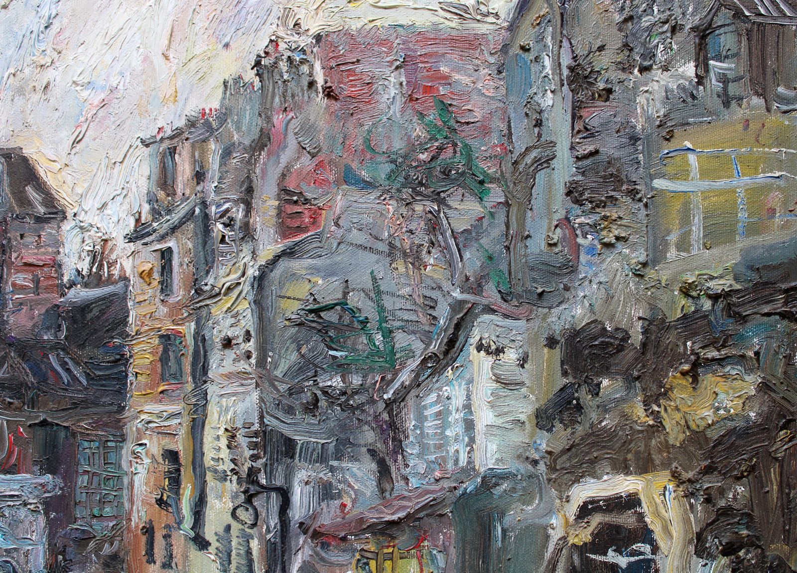 Zakrzewski Wlodzimierz Paris, Montmartre, Rue Lepic. 1965, Oil On Canvas photo for sale