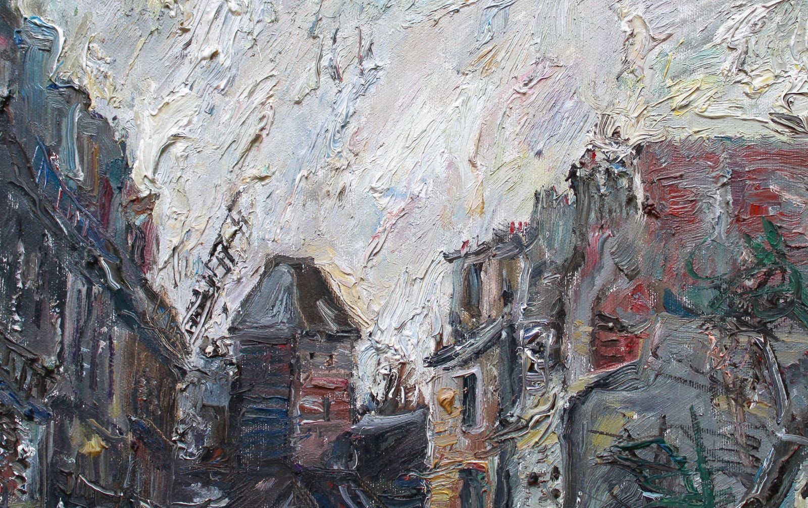 Zakrzewski Wlodzimierz Paris, Montmartre, Rue Lepic. 1965, Oil On Canvas photo 4201.0