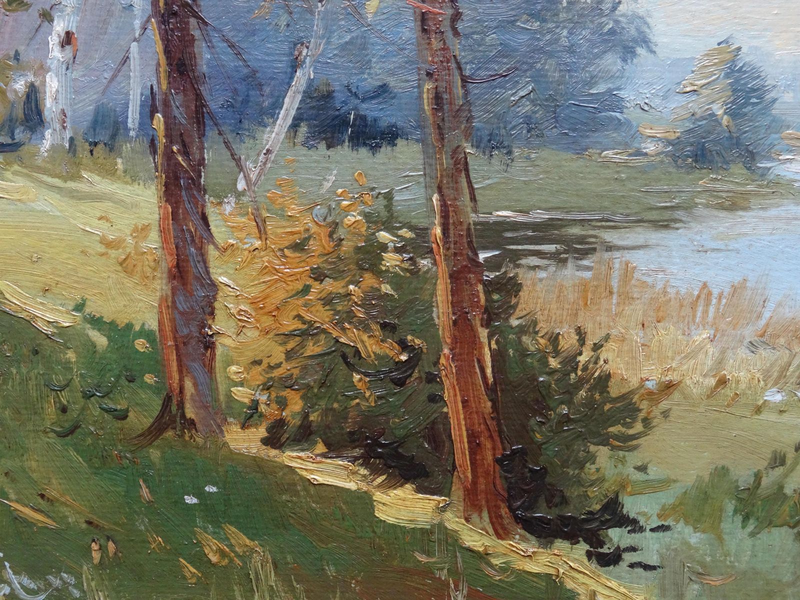 Edgars Vinters Lakeside. 1959, Oil On Cardboard, 1959 photo for sale