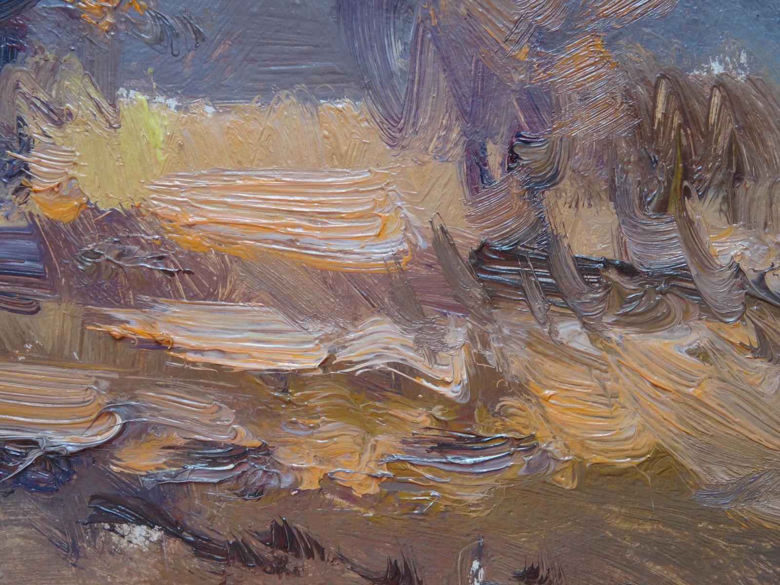 Edgars Vinters Autumn Landscape. Oil On Cardboard,1976 photo vinterior