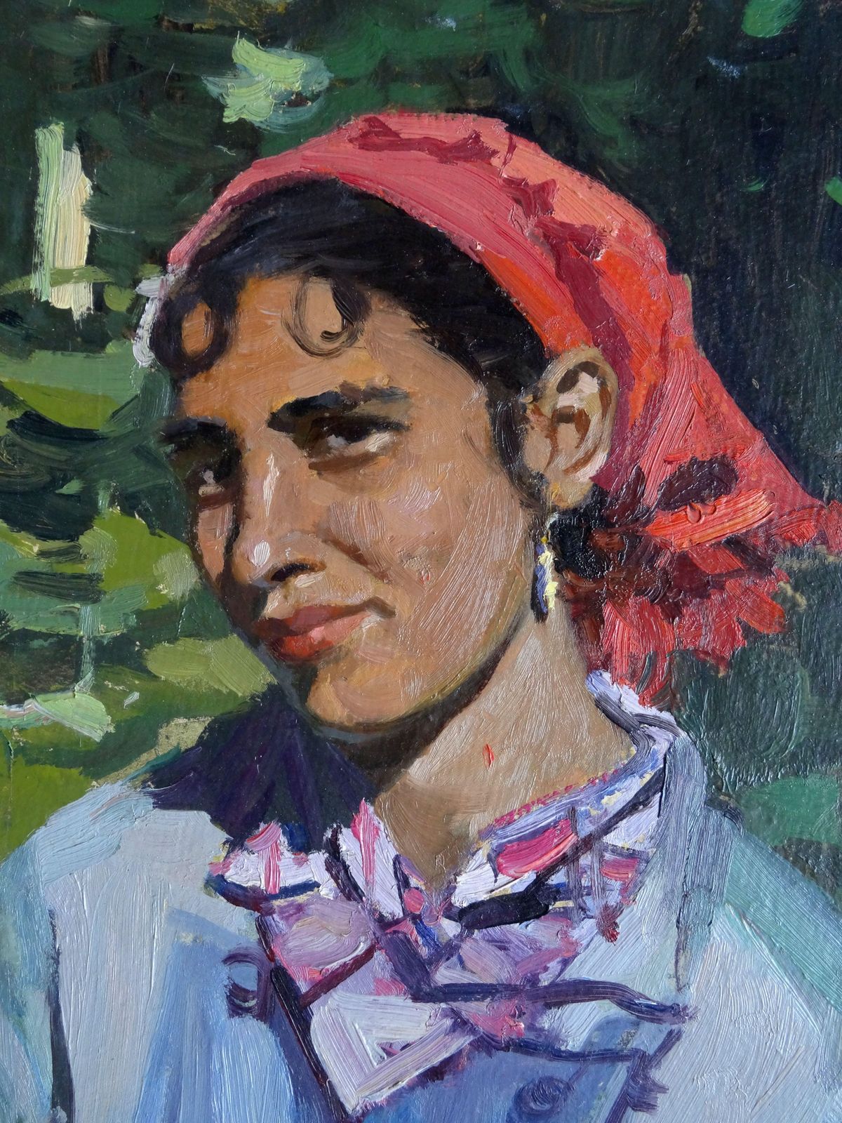 Alfejs Bromults Gypsy Woman. 1959., Oil On Cardboard, photo furniture
