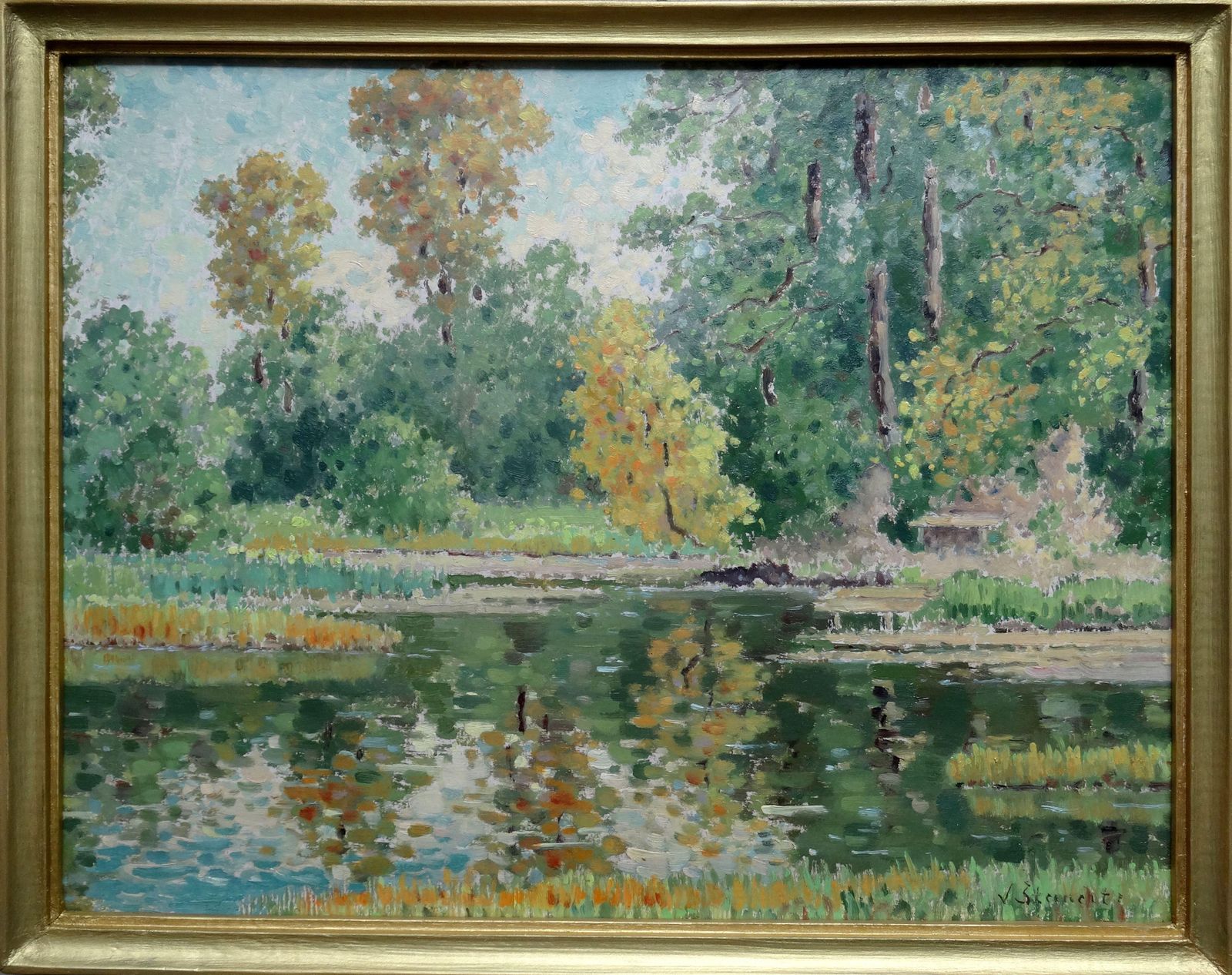 Vera Steinerte Berzina Autumn Landscape. Oil On Cardboard, photo furniture