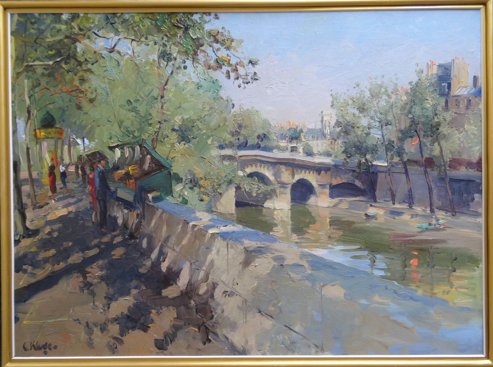 Constantine Kluge On The Bank Of Seine, 1940. Oil On Canvas photo 10853.0
