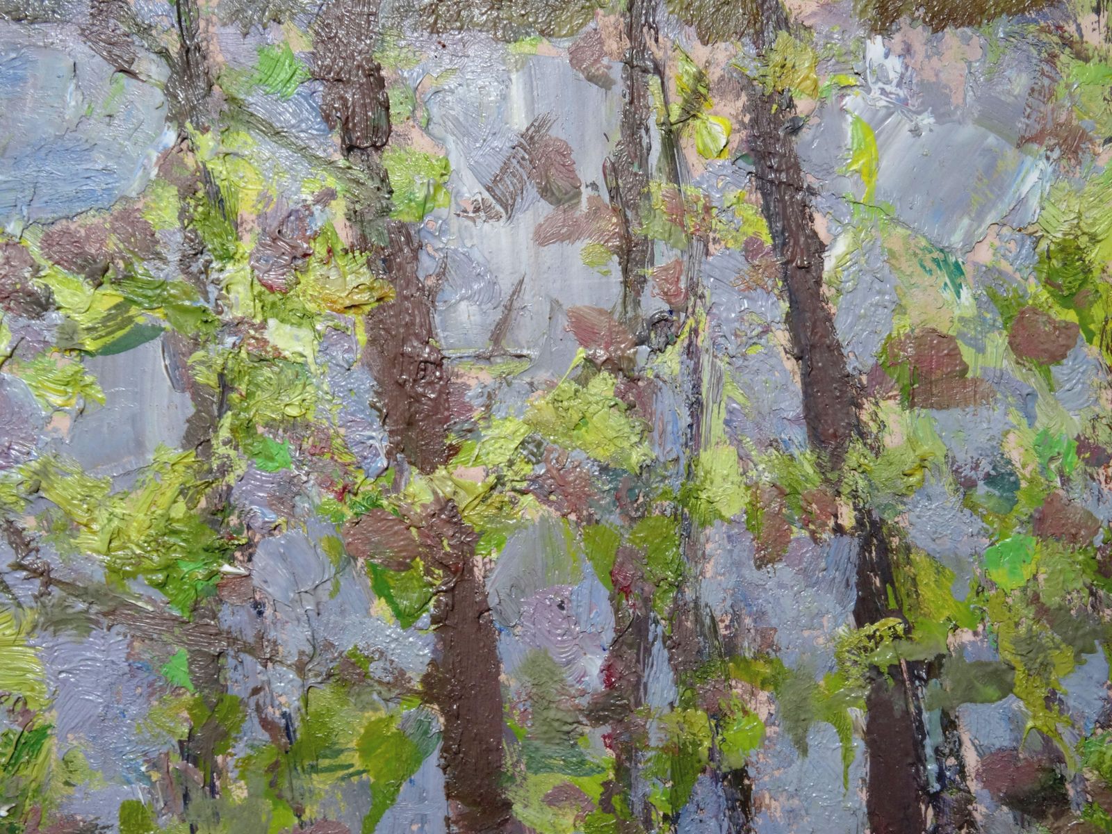 Yuriy Zvyozdkin The Greens Are Blooming. Cardboard, Oil photo 1400.0