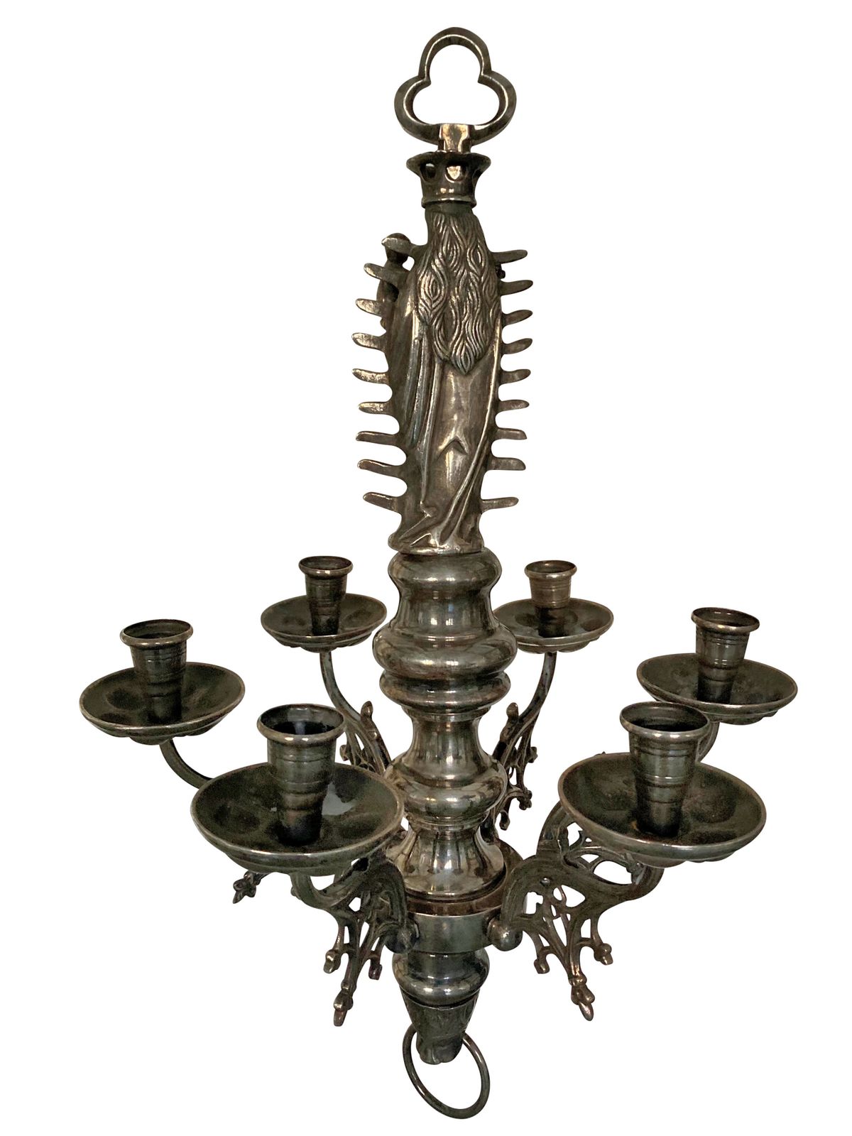 A Flemish Gothic Silver Plated Chandelier photo furniture
