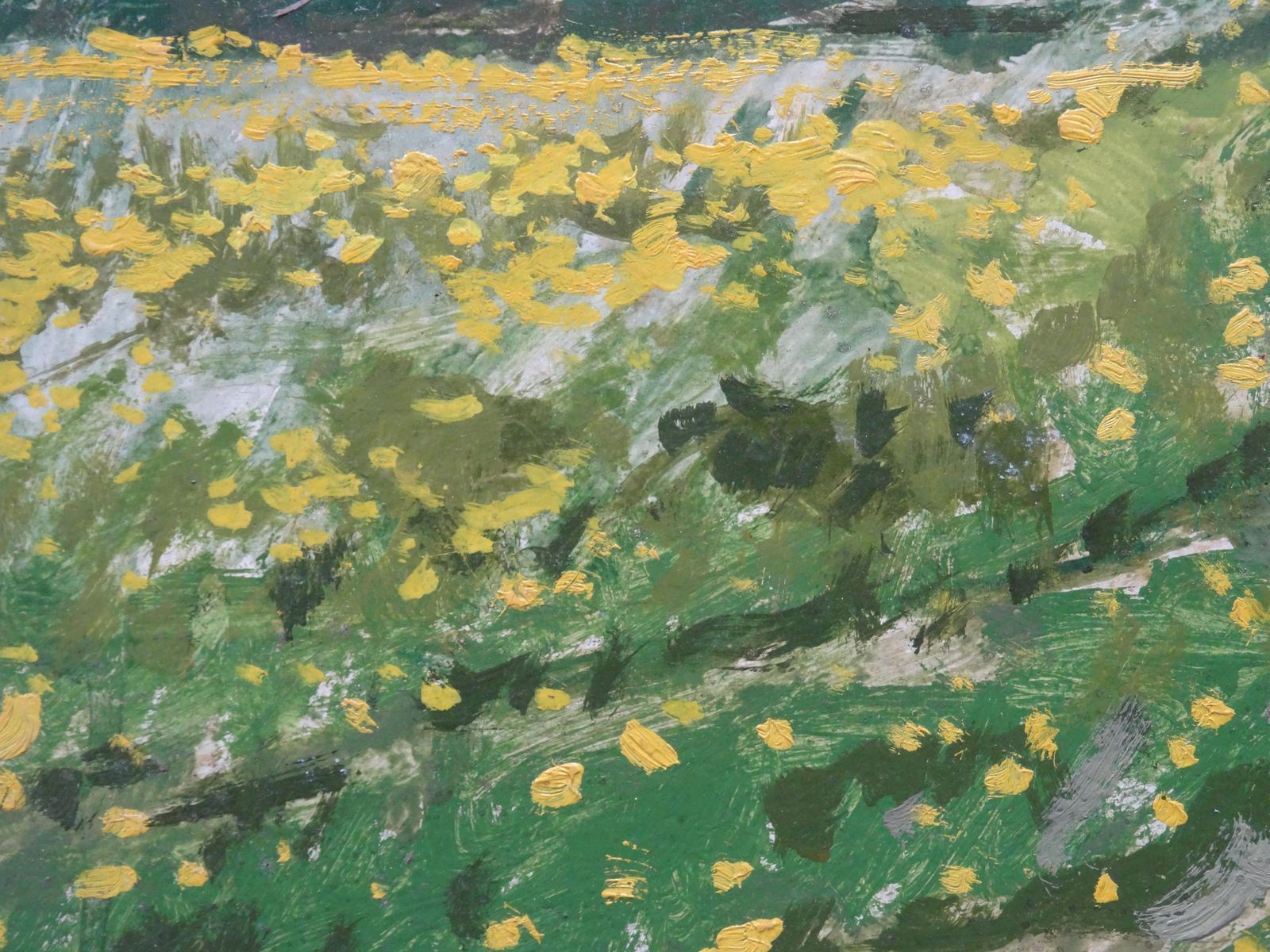 Alfejs Bromults Dandelions Are Blooming. 1981. Oil On Cardboard photo 858.0