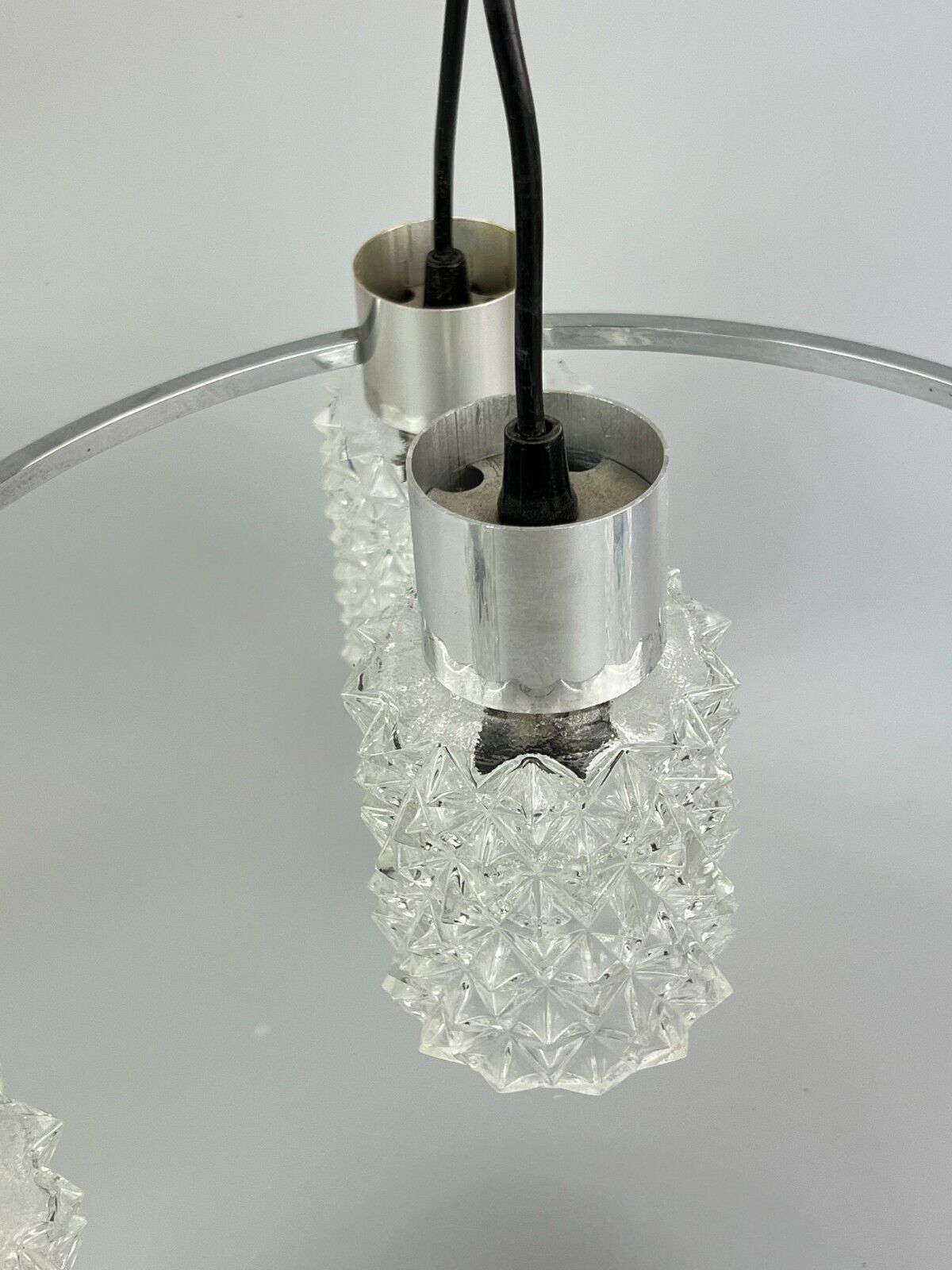 photo for sale 60er 70er Jahre Lampe Leuchte Deckenlampe Kronleuchter Glas Chrome Space Age