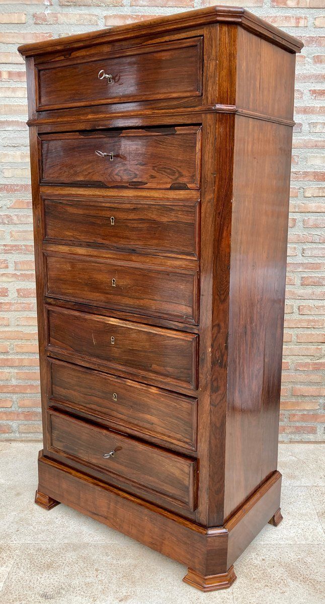 Frans Louis Philippe Secretaire Kabinet In Gesneden Walnoot, Midden 19e Eeuw, Jaren 1890 photo vinterior