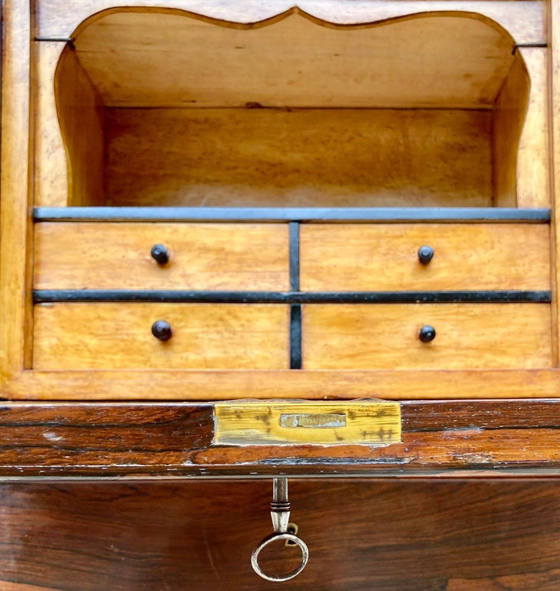 photo furniture Mid 19th Century French Louis Philippe Carved Walnut Secretary Cabinet, 1890s