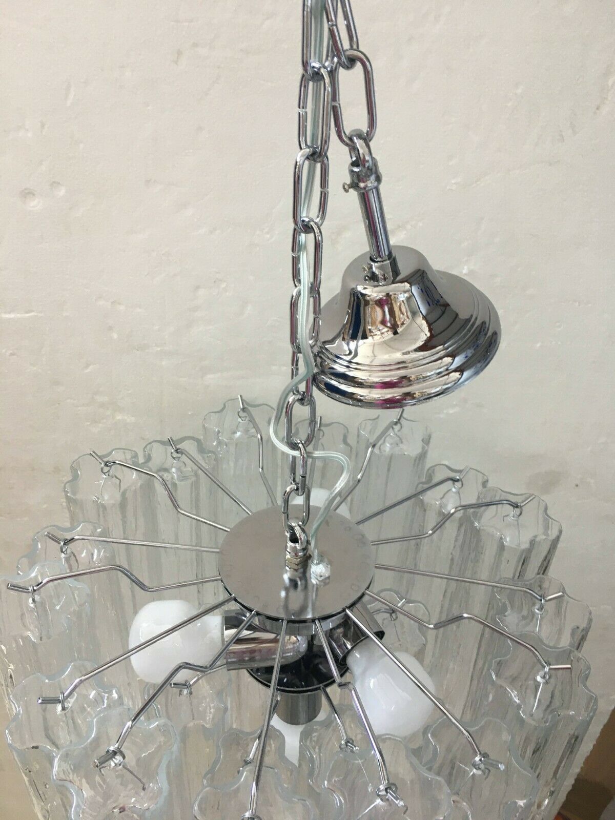 Impressive Murano Glass Sputnik Chandelier Like Mazzega Zuccheri Venini Barovier Style photo for sale