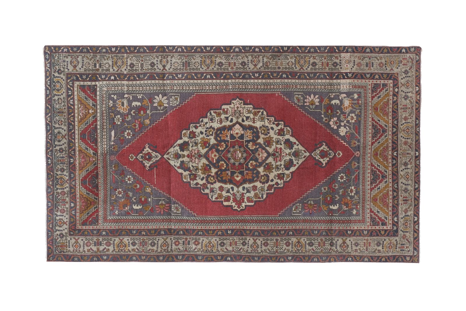 1960s Vintage Turkish Konya Taspinar Rug With Venetian Renaissance Style photo vintage