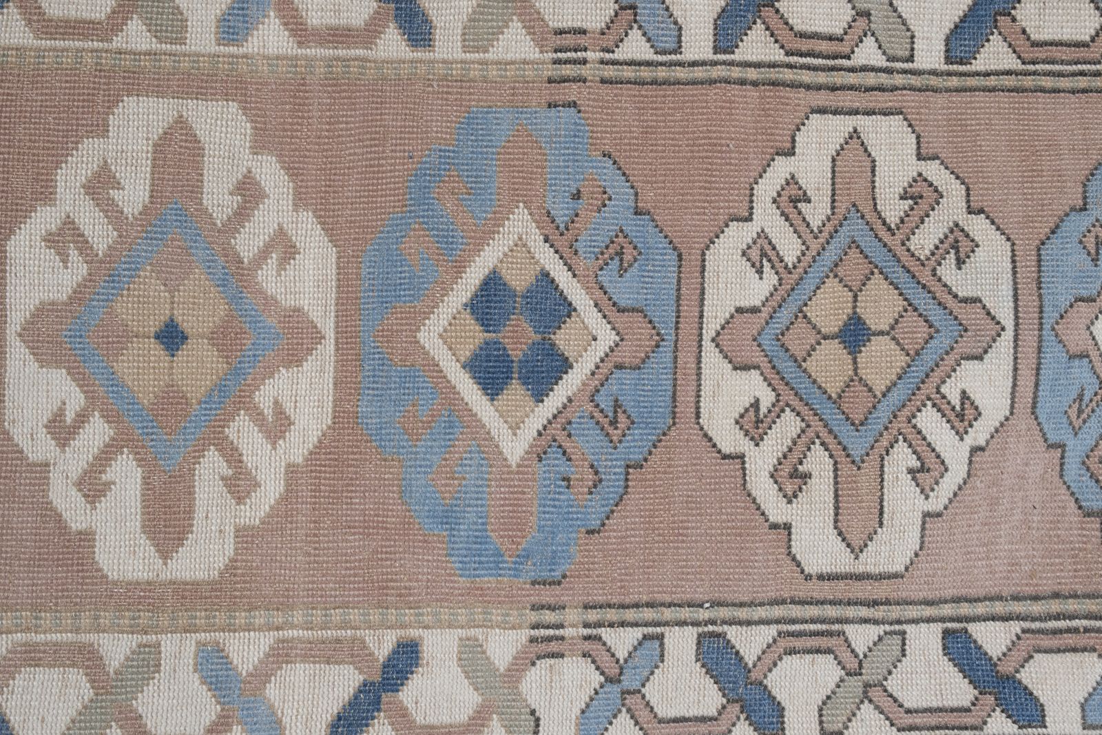 Textiles Vintage Anatolian Oushak Kars Runner 2'7" X 12'6" photo