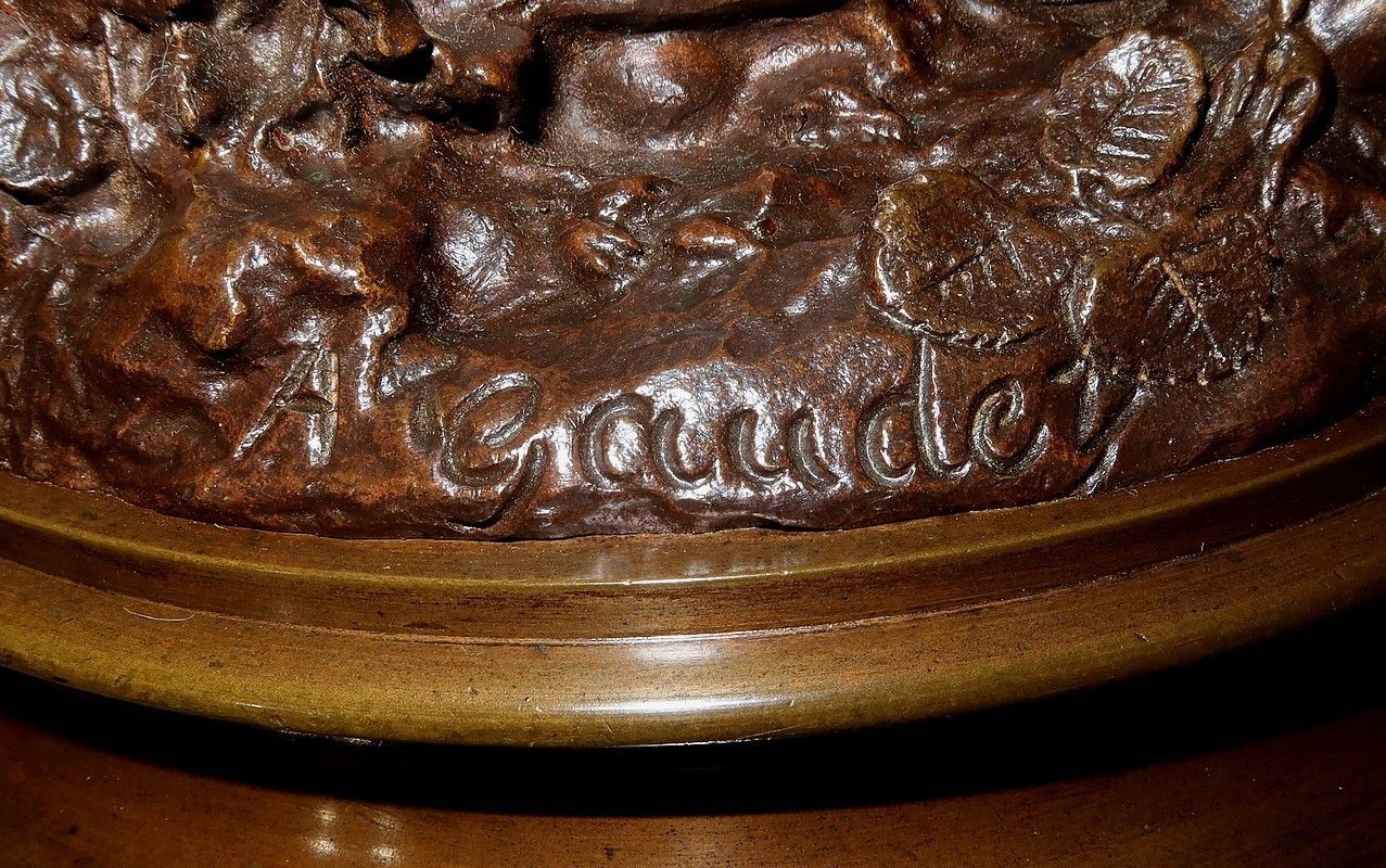 3708.0 Important Bronze "The Elegant And Her Dog", By A. Gaudez, 19th Century photo